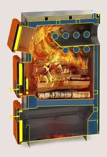 Фото №1 Угольный котел длительного горения Куппер Про 2.0 28 кВт, до 12 ч на одной загрузке