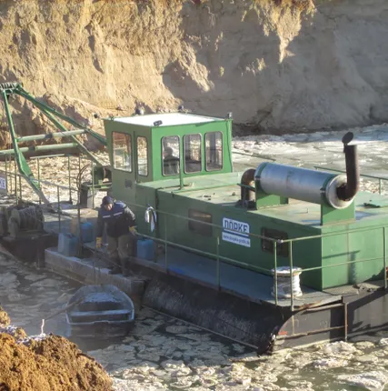 Фото №0 Земснаряд Doepke, для добычи песка и гравия. Аренда земснарядов.