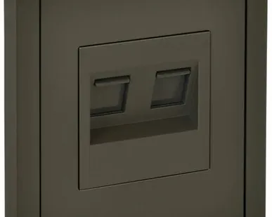 фото FORTE&PIANO Розетка компьютерная двойная RJ45 кат.5E FP333 серый IEK