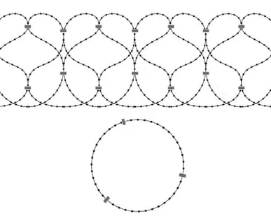 фото Спиральный барьер безопасности из армированной колючей ленты:бухта 500мм витков в п.м. 6,2 клепок- 5 ГОСТ 3282-74 (10м)(индивидуальная упаковка)
