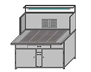 фото Стол сварщика ССК-2-14-75-8 с вытяжкой и пусковым управлением