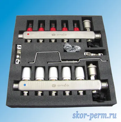 Фото №2 Коллекторная группа ONDO MFS 4-12 RR, D=1&quot;, 5 выходов 3/4&quot;