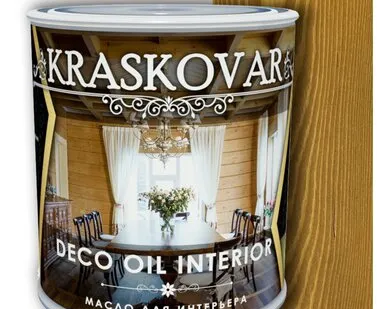 фото Kraskovar Deco Oil Interior масло для интерьерных работ дуб 0,75