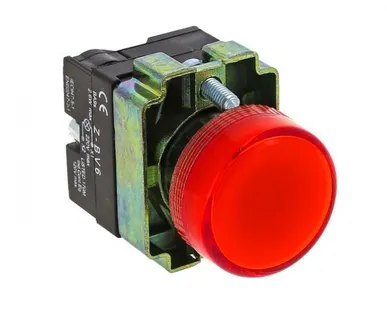 фото Лампа сигнальная BV64 красная EKF
