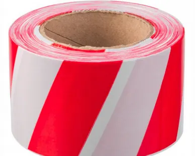 фото Лента сигнальная оградительная 75мм*200м красно-белая