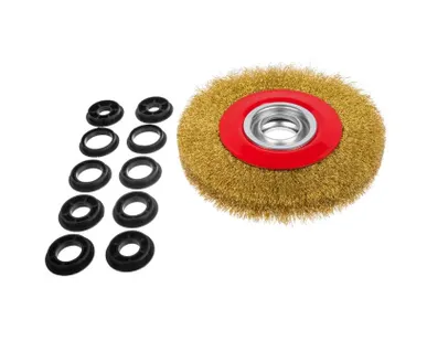 фото Щетка-крацовка дисковая 175мм, переходные кольца 32/25/22/19/15/12 мм, для УШМ РемоКолор 45-2-617