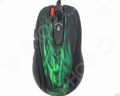 фото Мышь A4Tech XL-750BK Green USB