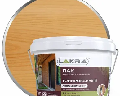 фото Лак в/д тонированный Дуб 2,5кг Л-С