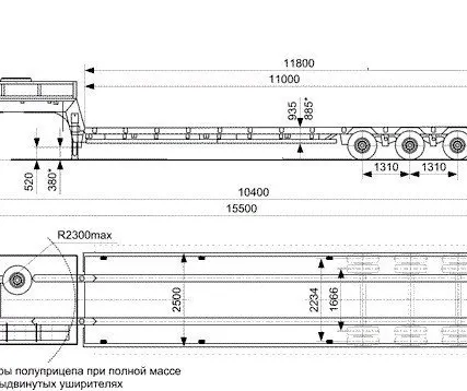 Фото №0 Полуприцеп тяжеловоз низкорамный 9433.КР1-0000010