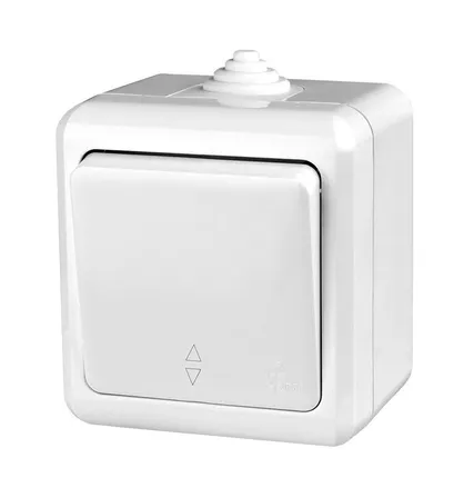 Фото №1 Переключатель 1-кл. ОП Dita IP54 10А 250В бел. TOKOV ELECTRIC TKL-DT-P1-C01-IP54