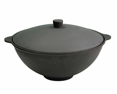 фото Чаша азиатская чугунная 4 литра с крышкой (5 кг)