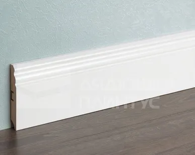 фото Смартпрофайл Глосс Плинтус МДФ Smartprofile Глосс 100E Белый