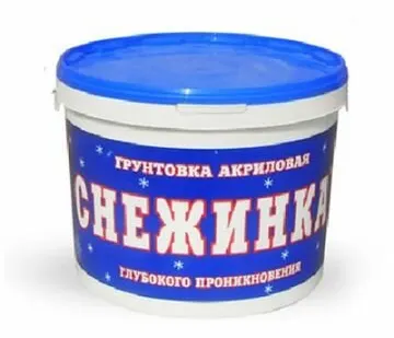 фото Грунтовка Мастеркофф акриловая БС-25 Снежинка 10 л