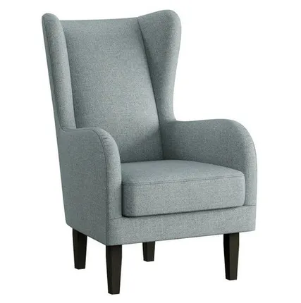 Фото №0 кресло Шеффилд 720х950х1120мм серо-голубое