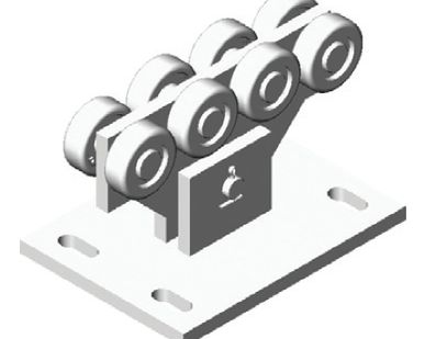 фото Опора роликовая для балки 71х60х3,5 в сборе DOORHAN DoorHan
