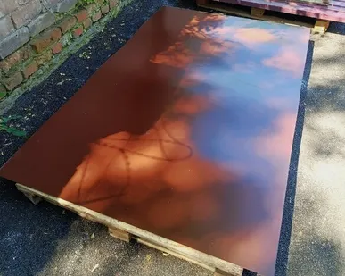 фото Профлист плоский коричневый