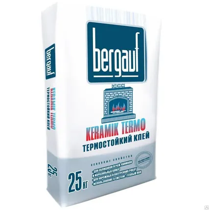 Фото №0 Клей облицовки печей Keramik Termo 25 кг Bergauf (56)