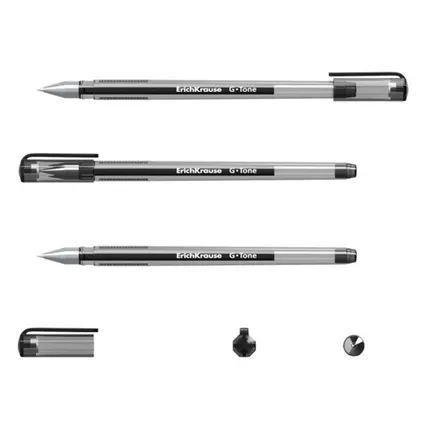 Фото №0 Ручка гелевая ЭРИХ КРАУЗЕ узел 0,5/лин. письма 0,4 мм черная Джи-тонн (17810)