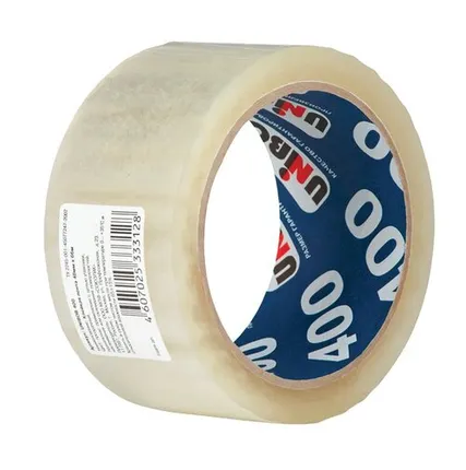 Фото №0 Клейкая лента упаковочная Unibob прозрачная, 48 мм × 66 м