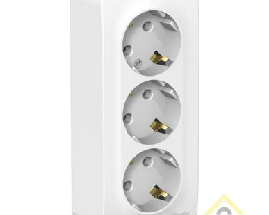 фото Розетка 3-м ОП BLANCA б/заземл. изолир.пластина бел. SchE BLNRA000311