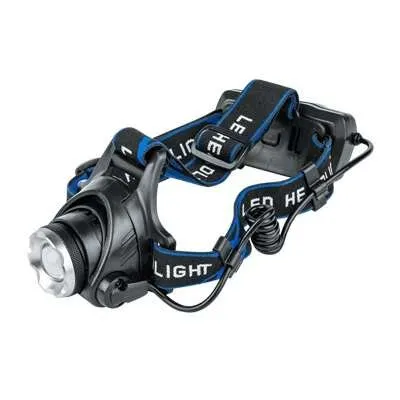 Фото №0 Фонарь налобный аккумуляторный HLA 06B 5Вт LED 450лм 10ч 3 реж. фокус. з/у 230В черн. IN HOME 4690612031873