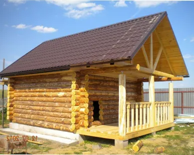 фото Сруб бани  6 на 6 м, высота 2,1 м (пятистенок) пихта