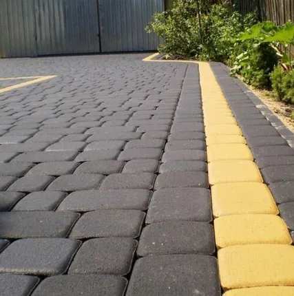 Фото №0 Тротуарная плитка Старый город 50 мм, чёрная