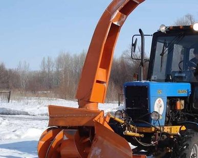 фото Снегопогрузчик фрезерно-роторный СУ-2.1 ОПМ с левосторонним отвалом для тракторов Беларус