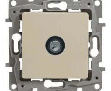 фото ETIKA Розетка телевизионная TV оконечная слоновая кость Legrand