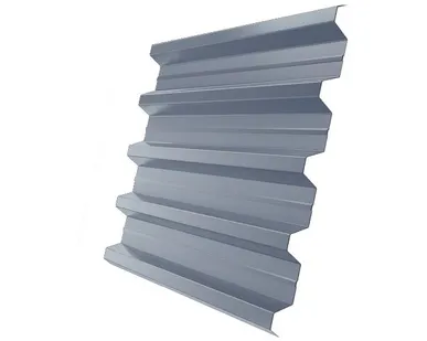 фото Профнастил H60R 0,5 Satin RAL 9006 бело-алюминиевый