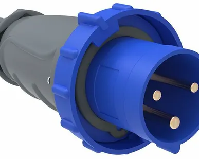 фото Вилка силовая 1-ф., 63А, 220В, IP67 (3-п.,) MAGNUM PS...