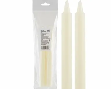 фото Свечи хозяйственные Рыжий кот 18,5см 50г белые 2 шт.