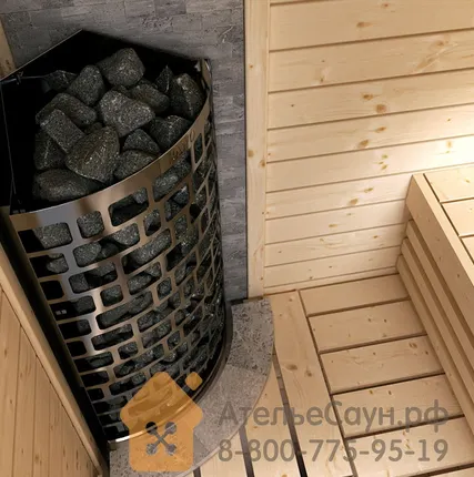 Фото №1 Печь для сауны Sawo Aries ARI3-90NB-CNR-P (угловая, со встроенным пультом)