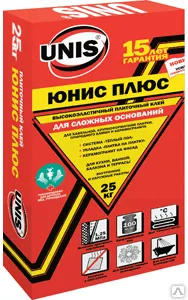 фото Клей плиточный ЮНИС Плюс 25кг