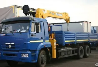 фото Бортовой с КМУ КАМАЗ 65117+SOOSAN SCS736LII верх.упр. + борт сталь 6,8м.