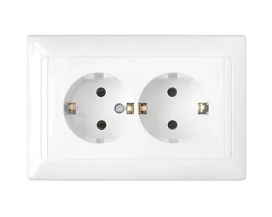 фото СВЕТОПРИБОР Розетка 2 мест. з/к СУ белая 16А 250В РС16-313 СВЕТОПРИБОР