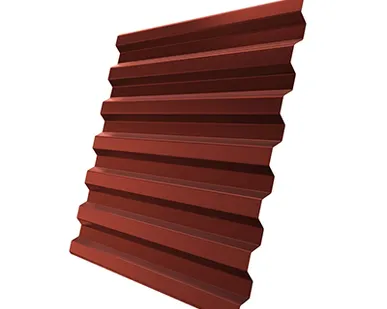 фото Профнастил С-21 0,5 Zinkel RAL 8004 терракотовый