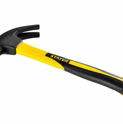 Фото №0 Молоток-гвоздодер с фиберглассовой рукояткой 560 г, STAYER Fiberglass