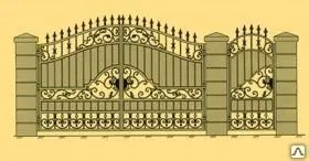 фото Ворота с коваными вставками, арт. МВ.25