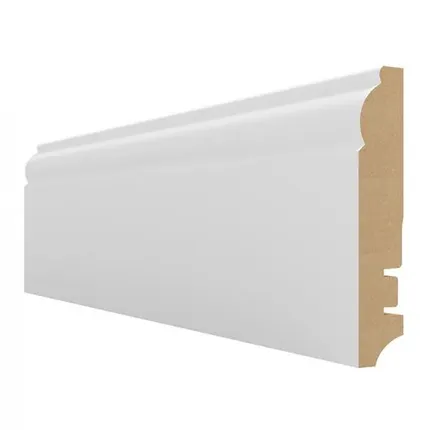 Фото №0 Плинтус МДФ белый Hannaholz 81 мм 81305