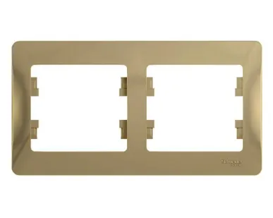 фото Рамка 2-м Glossa горизонт. титан SchE GSL000402