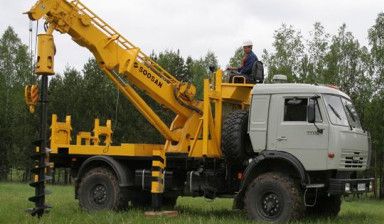 Фото №0 Услуги ямобура на базе Камаза.