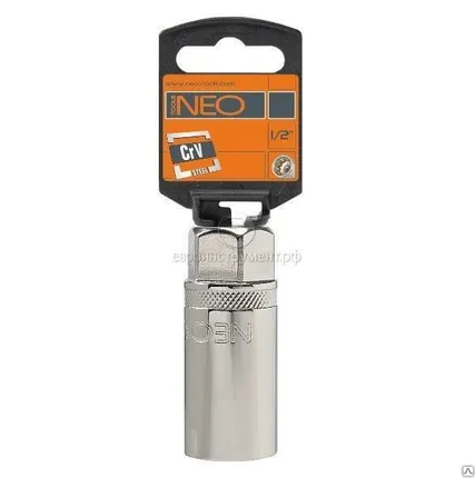 Фото №0 Головка торцевая свечная NEO 1/2" 21 мм с магнитом