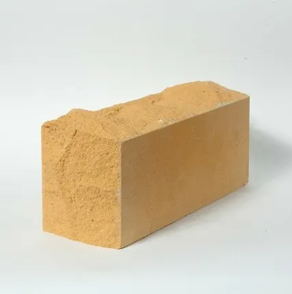 Фото №0 Кирпич силикатный утолщенный колотый ложковый желтый насыщенный (1под=448шт.)(МИХАЙЛОВСКИЙ)