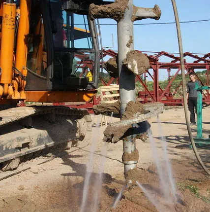 Фото №0 Грунтоцементные сваи (технология DSM)