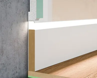 фото Скрытый плинтус Pro Design 323 белый