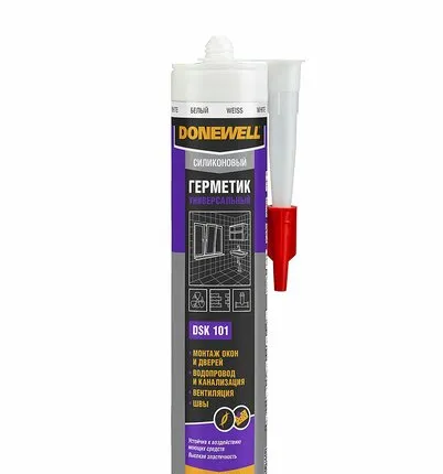 Фото №0 Герметик Силиконовый Универсальный DONEWELL белый 260мл DSK-101