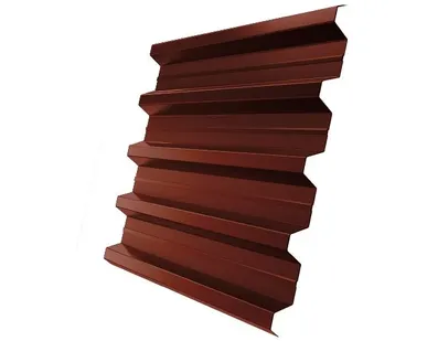 фото Профнастил H60R Grand Line 0,5 PurLite Мatt RAL 8004 терракота