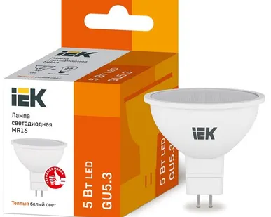 фото IEK Лампа светодиод. 5/3000/GU5.3/MR16 IEK