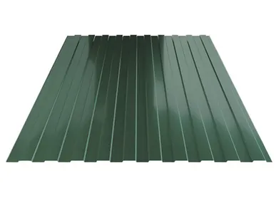 фото Профнастил пластиковый ПЭТ 2000х800х1мм, 1,6м2, зеленый матовый